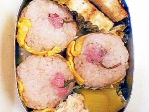 幼稚園弁当＜保温＞対策㉒…ひな祭りだからサクラご飯